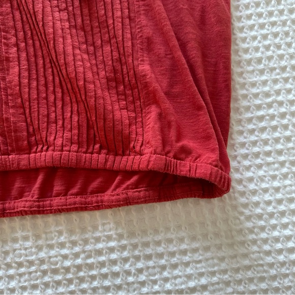 Prana Ocupas Popover Top Women’s Size M Red Orange Organic Recycled Cotton - Picture 4 of 7